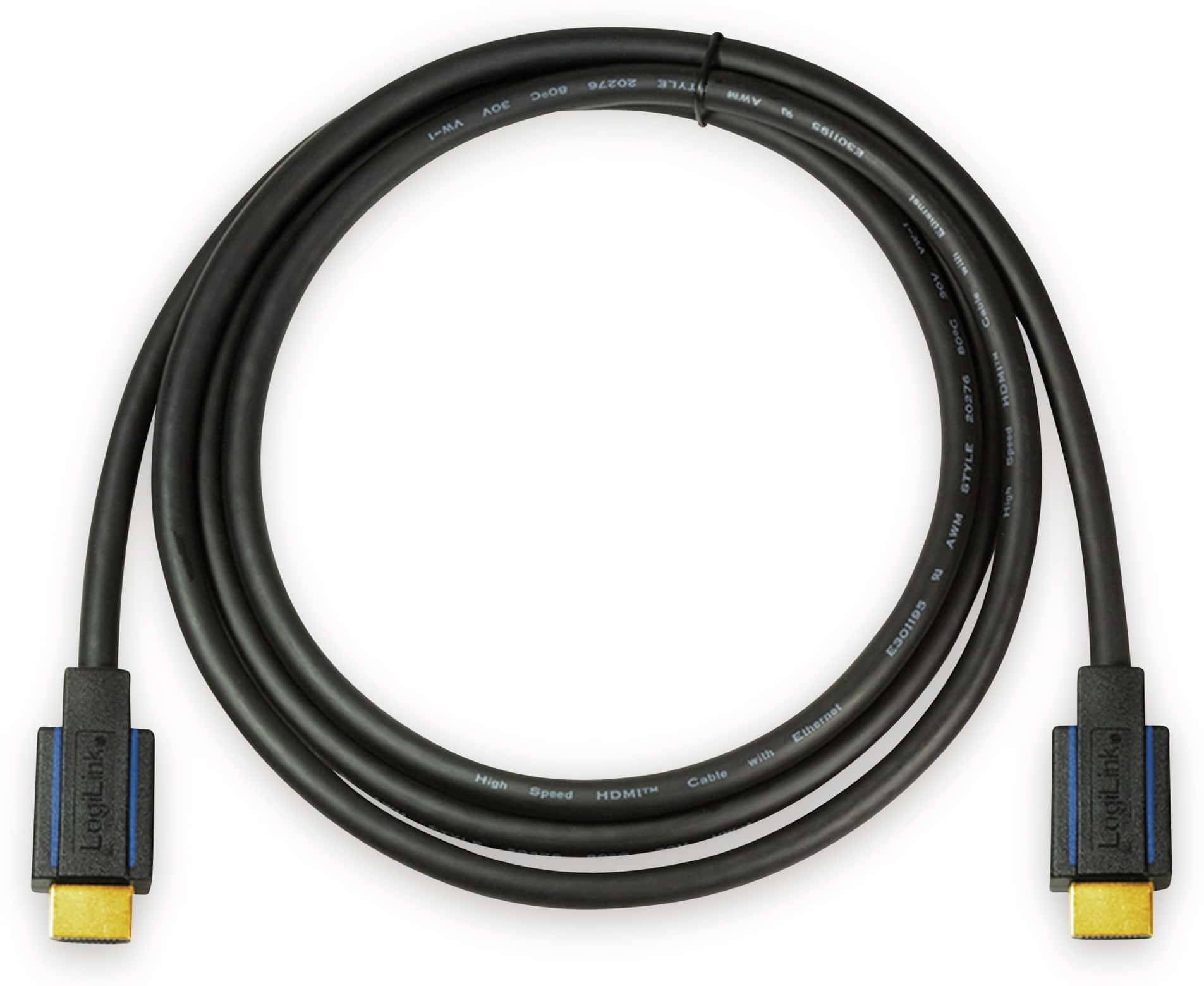 Image du symbole pour Câble de raccordement LogiLink HDMI Fiche mâle HDMI-A, Fiche mâle HDMI-A 5.00 m noir CHB006 4K UHD Câble HDMI
