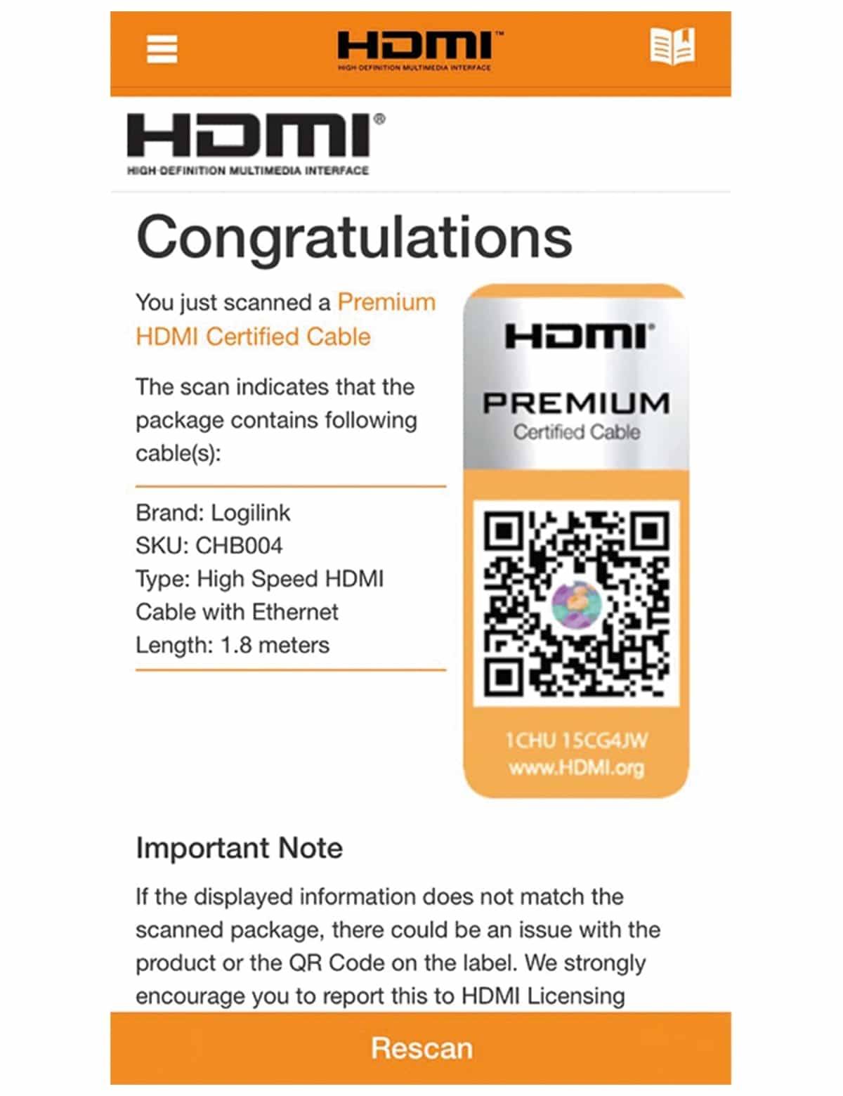 Image du symbole pour Câble de raccordement LogiLink HDMI Fiche mâle HDMI-A, Fiche mâle HDMI-A 5.00 m noir CHB006 4K UHD Câble HDMI