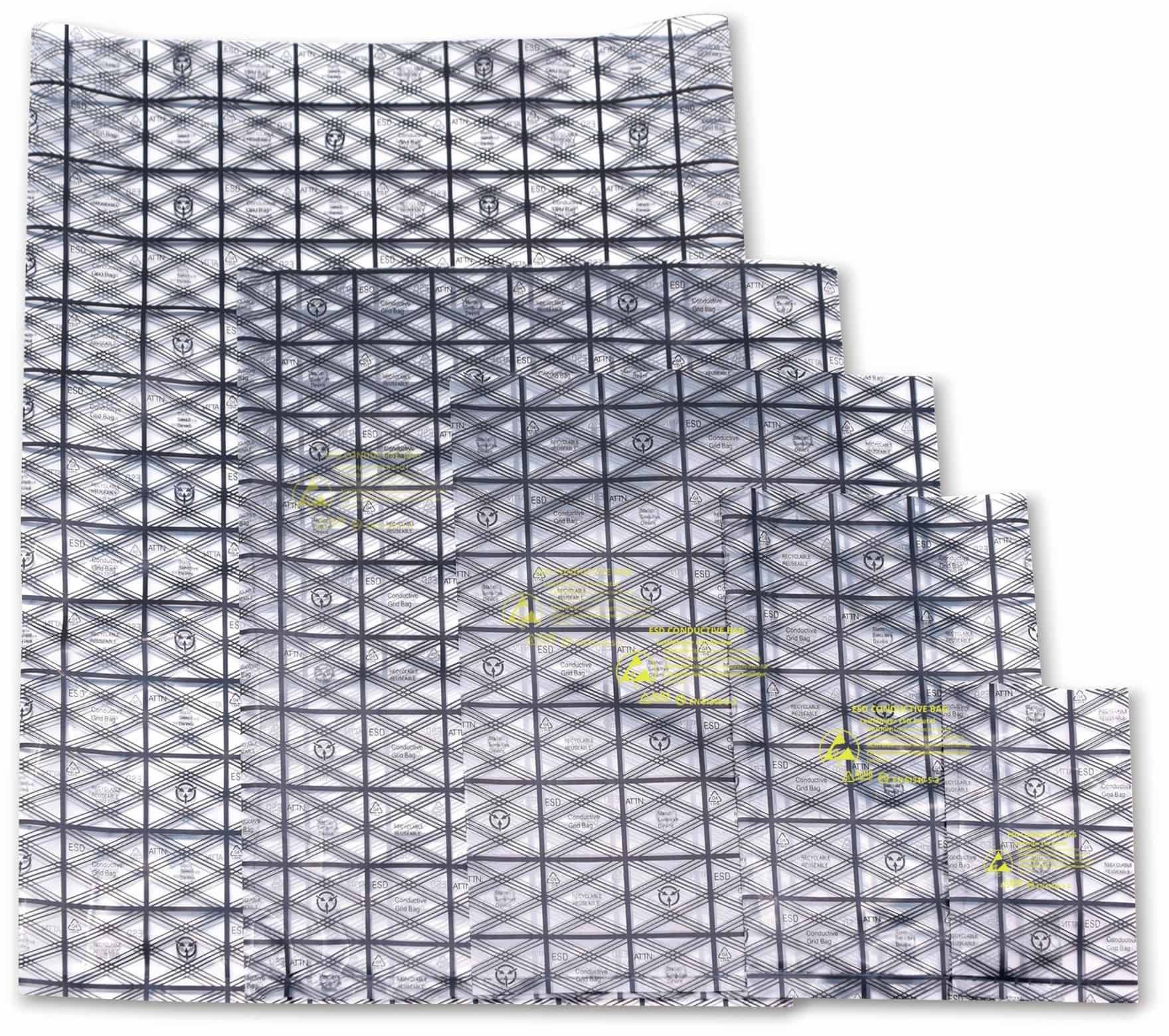 Image du symbole pour Quadrios Sachet antistatique (ESD) (L x l) 200 mm x 250 mm conducteur Lettre d'identification ESD C 10 pc(s)