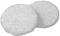 Deux tampons de coton blancs et ronds sont superposés. Ils semblent doux et sont fréquemment utilisés pour des applications cosmétiques.