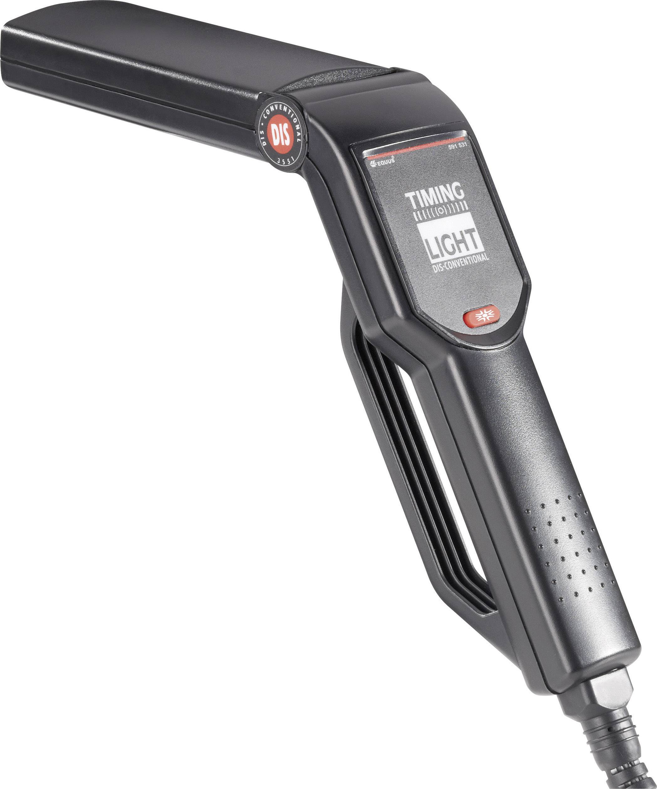 Un pistolet de synchronisation noir avec une poignée et un déclencheur. Il est utilisé pour vérifier l'allumage des moteurs automobiles.