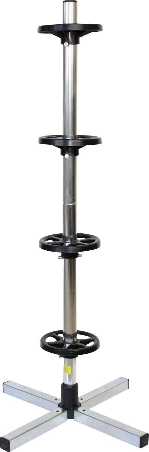 Support de disques de musculation en métal avec quatre supports de disques, idéal pour ranger de manière compacte les disques de poids dans une salle de fitness.