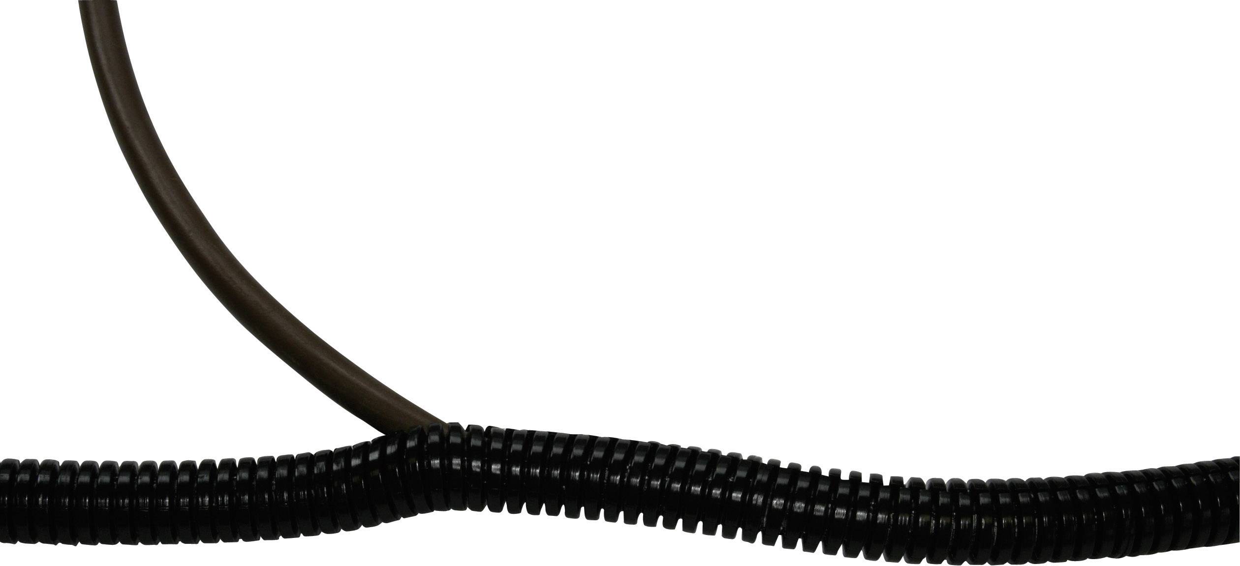 'Deux tuyaux connectés : l'un lisse en marron, l'autre strié en noir ; connexion technique représentée.'