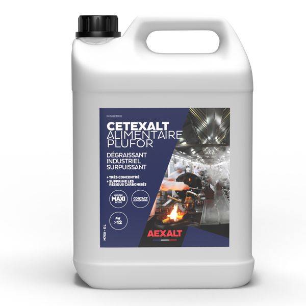 CETEXALT ALIMENTAIRE PLUFOR - Dégraissant industriel surpuissant alimentaire - 5L