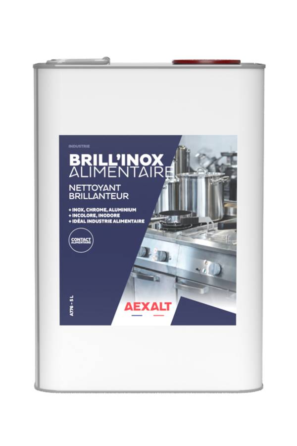BRILL'INOX ALIMENTAIRE - Nettoyant brillanteur alimentaire - 5L