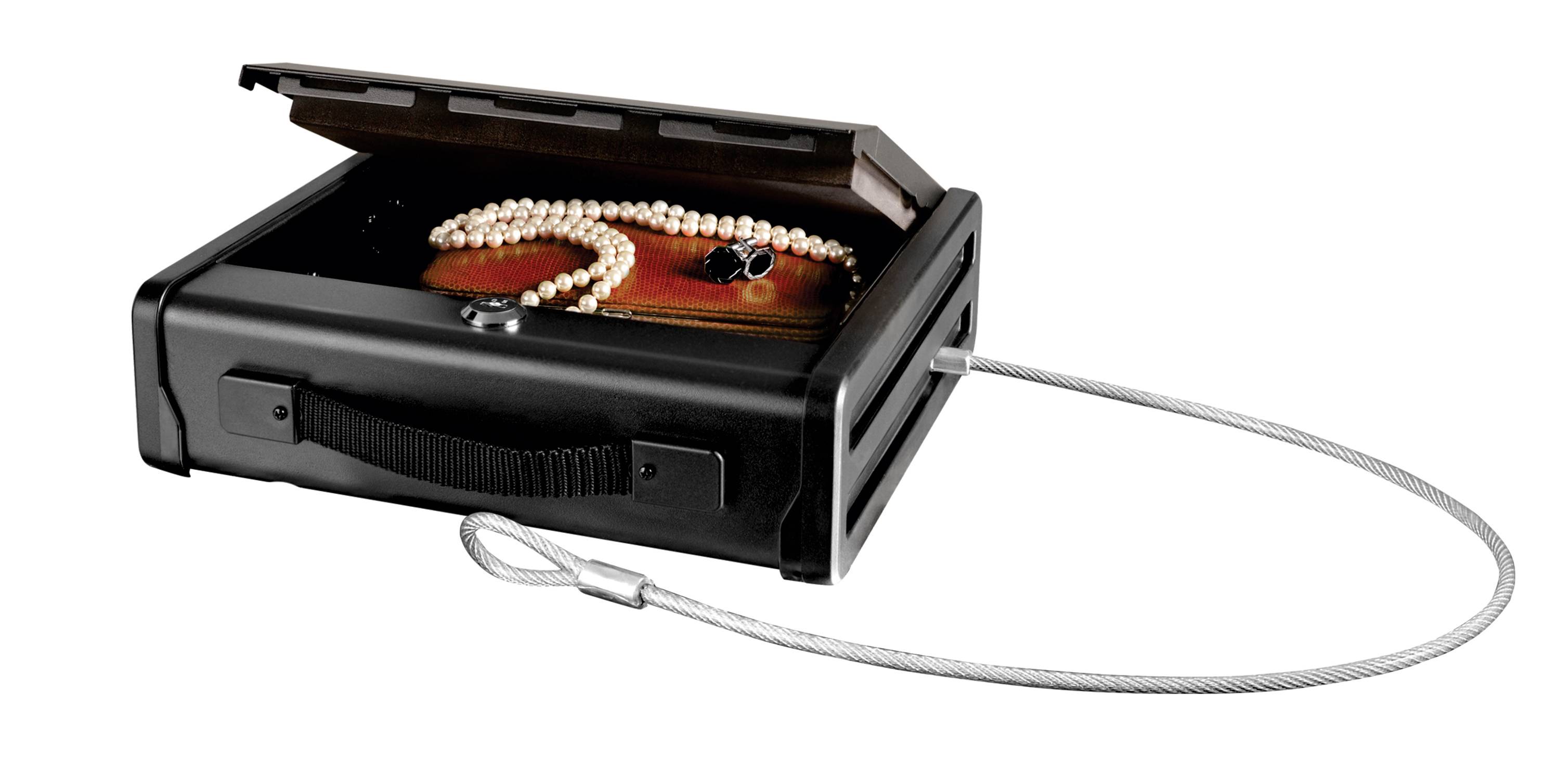 MASTER LOCK Petit Coffre-fort [A Clé] [Avec Câble] PP1KML – Idéal pour chéquiers, argent liquide, bijoux, passeports…-0