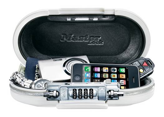 MASTER LOCK Mini Coffre-fort Portable [Avec Câble] [Combinaison] [Blanc] 5900EURDWHT