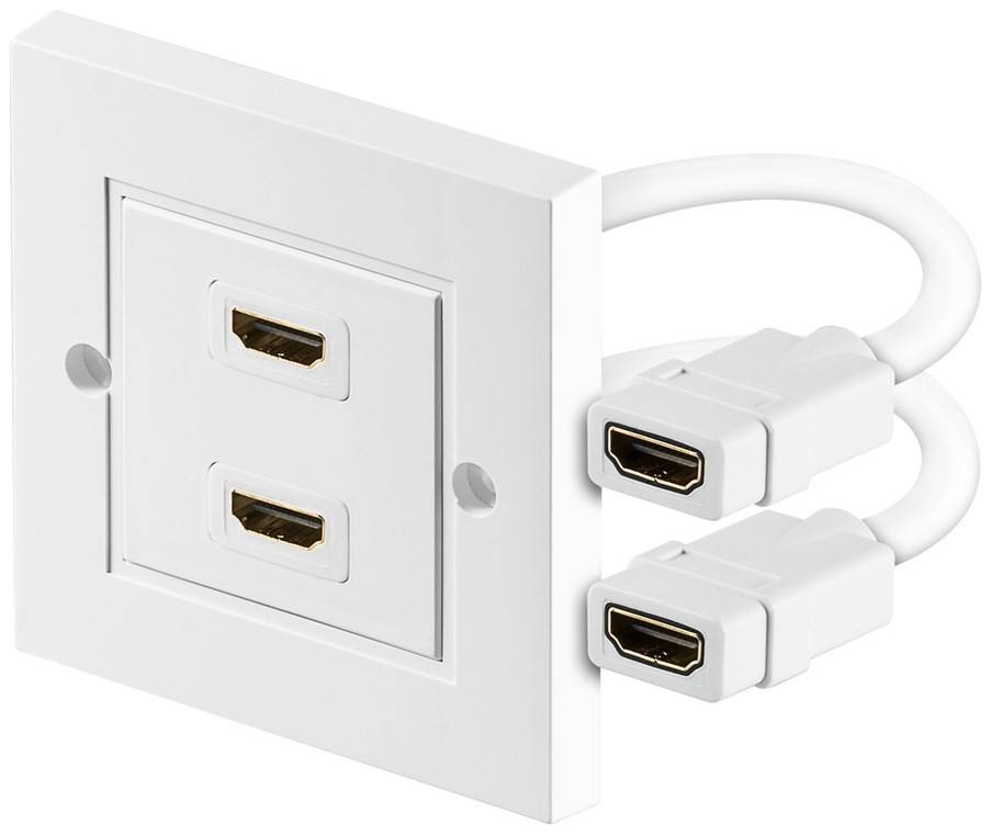 Prise murale HDMI™ 2x prise HDMI™ (Type A) > 2x prise HDMI™ (Type A) 86mm x 86mm-4