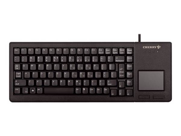 CHERRY XS G84-5500 TOUCHPAD KEYBOARD Clavier filaire miniature, touchpad, USB, noir, AZERTY - FR, Taille réelle (100 %),