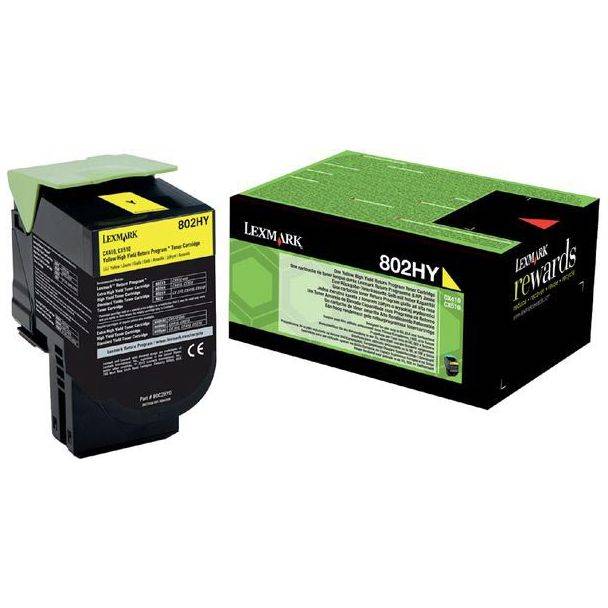 Toner d'origine Lexmark 802HY jaune-5