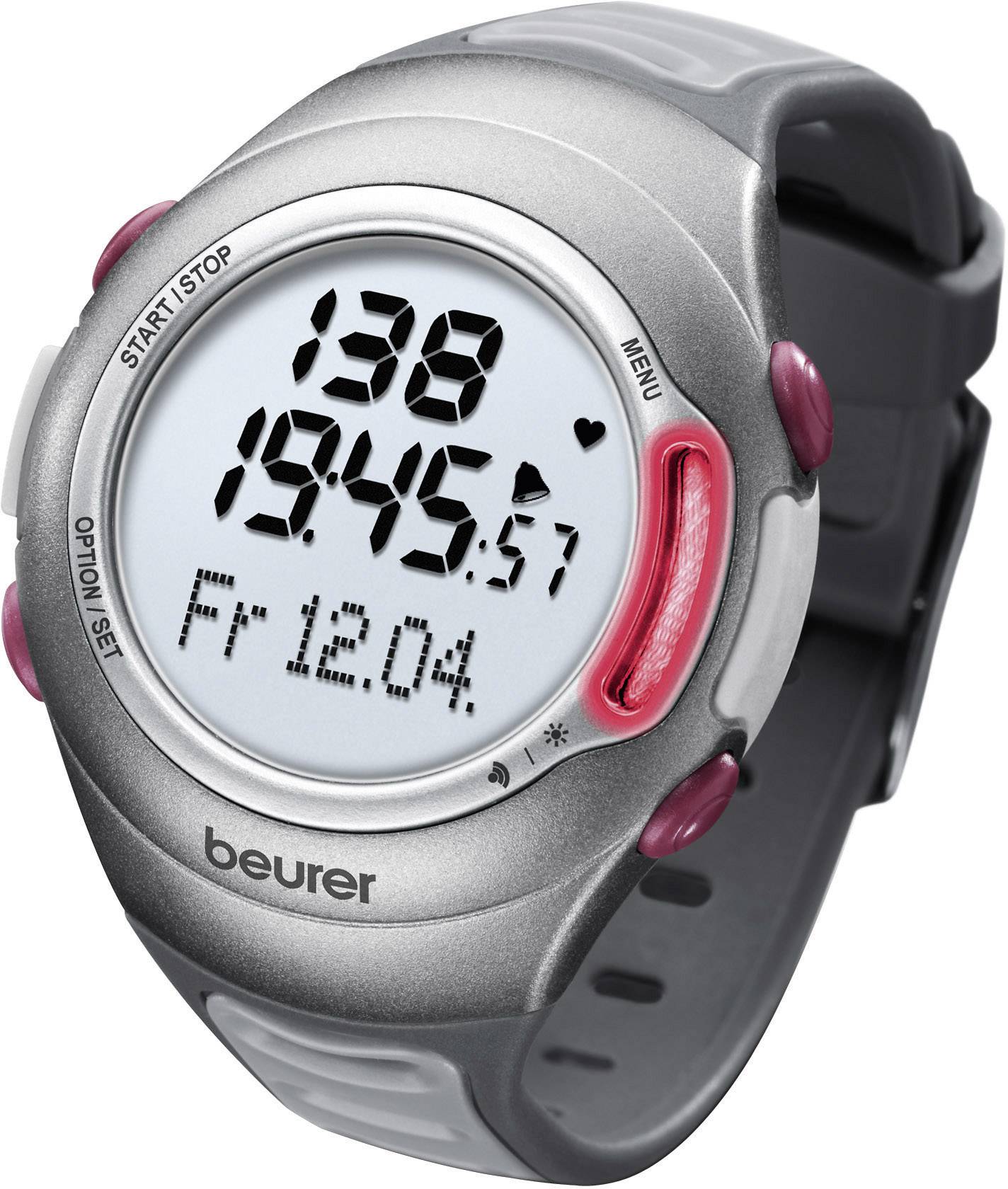 Montre cardio avec ceinture pectorale Beurer PM 70 gris, rouge | Conrad.fr