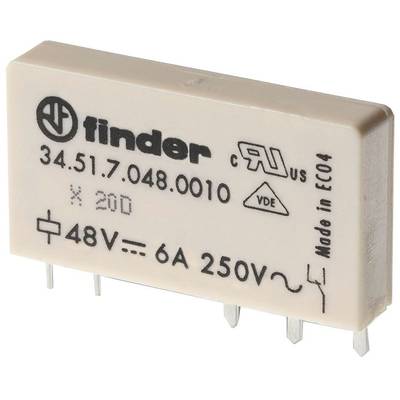 Finder 34.51.7.060.0010 Relais pour circuits imprimés 60 V/DC 6 A 1 inverseur (RT) 1 pc(s) 