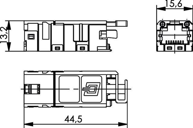 TELEGÄRTNER STX RJ45 Module A Cat.6A (ISO/IEC), T568A-2