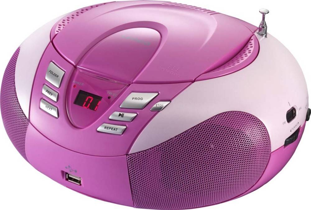 Radio Portable FM avec Lecteur CD / USB / MP3 et Écran LCD-1