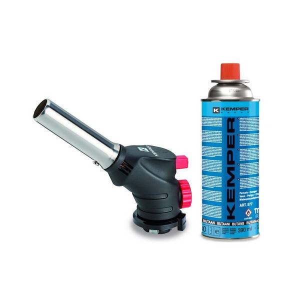 Chalumeau gaz multifonctions KEMPER + Cartouche butane 220gr Multifonctions