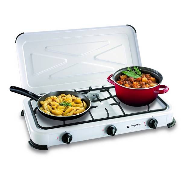 Cuisinière Gaz 3 Feux Kemper Polyvalence Butane/propane Et Robustesse émaillée - Kemper