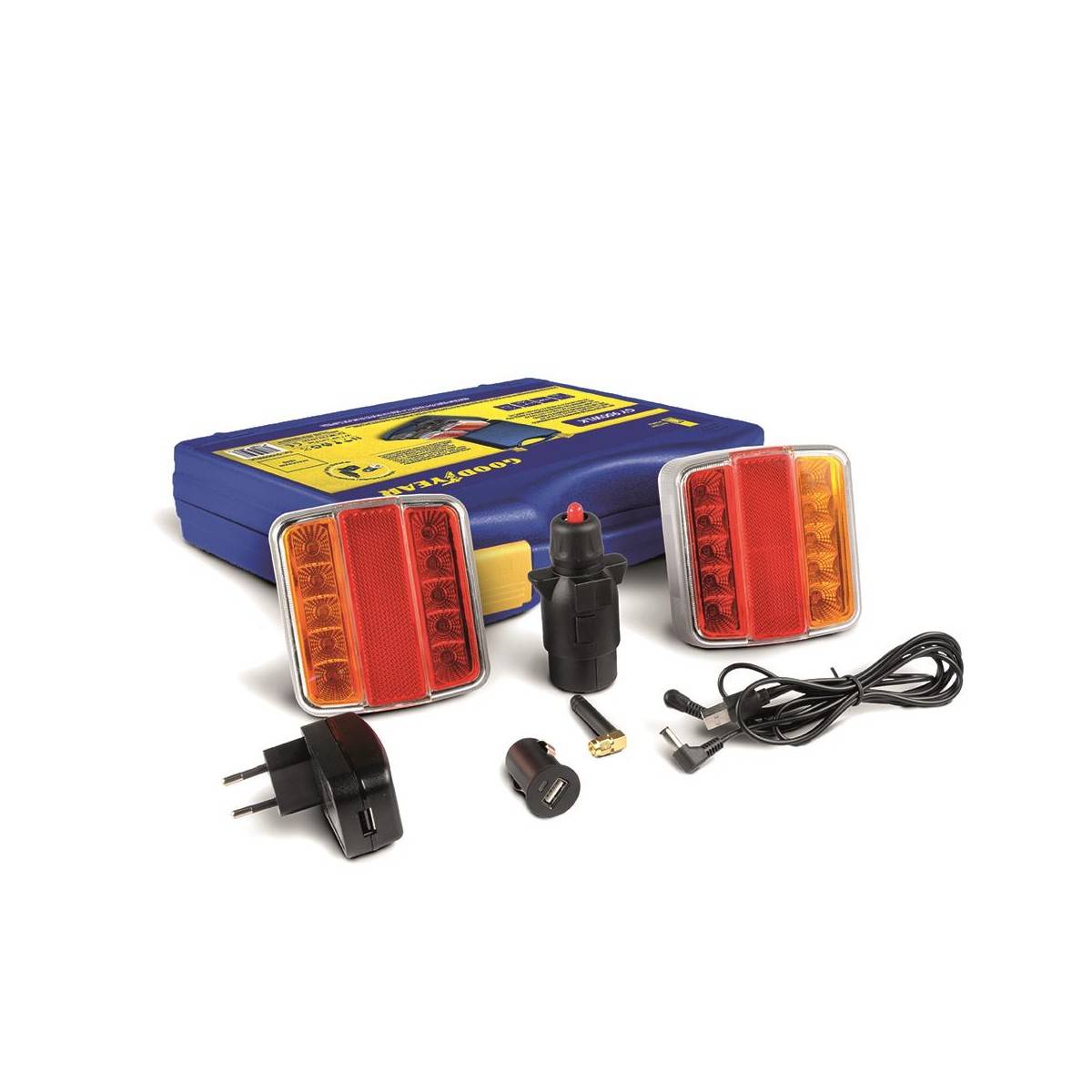 Kit Feux Led Magnétiques Sans Fil Installation Rapide Et Sécurité Sans Câbles - Goodyear-1