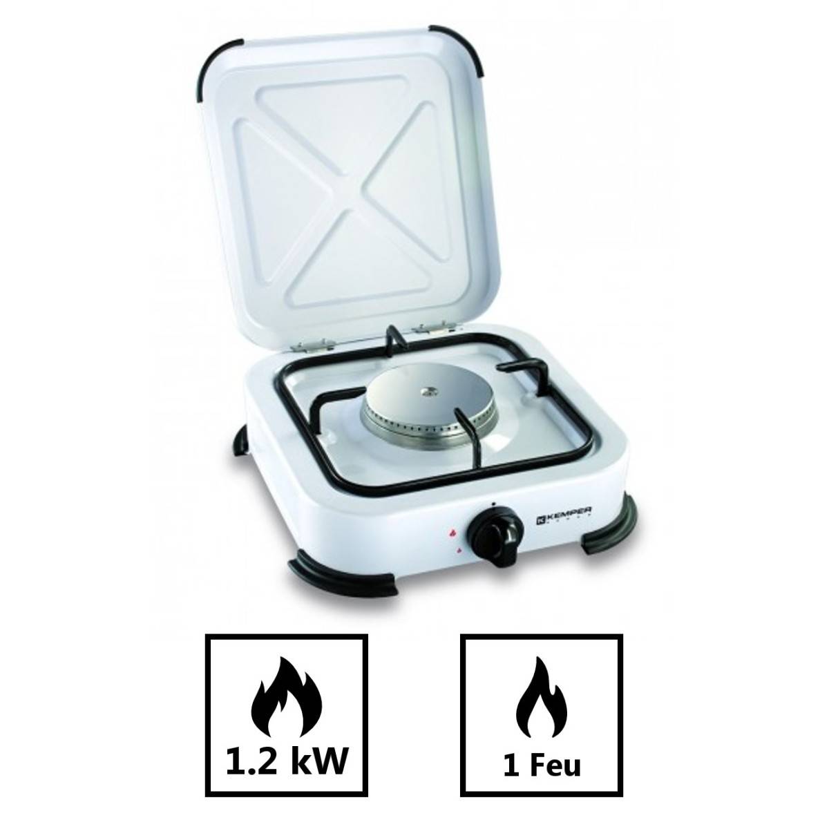 Cuisinière Gaz 1 Brûleur Kemper Compacte, émaillée, Butane/propane - Kemper-2