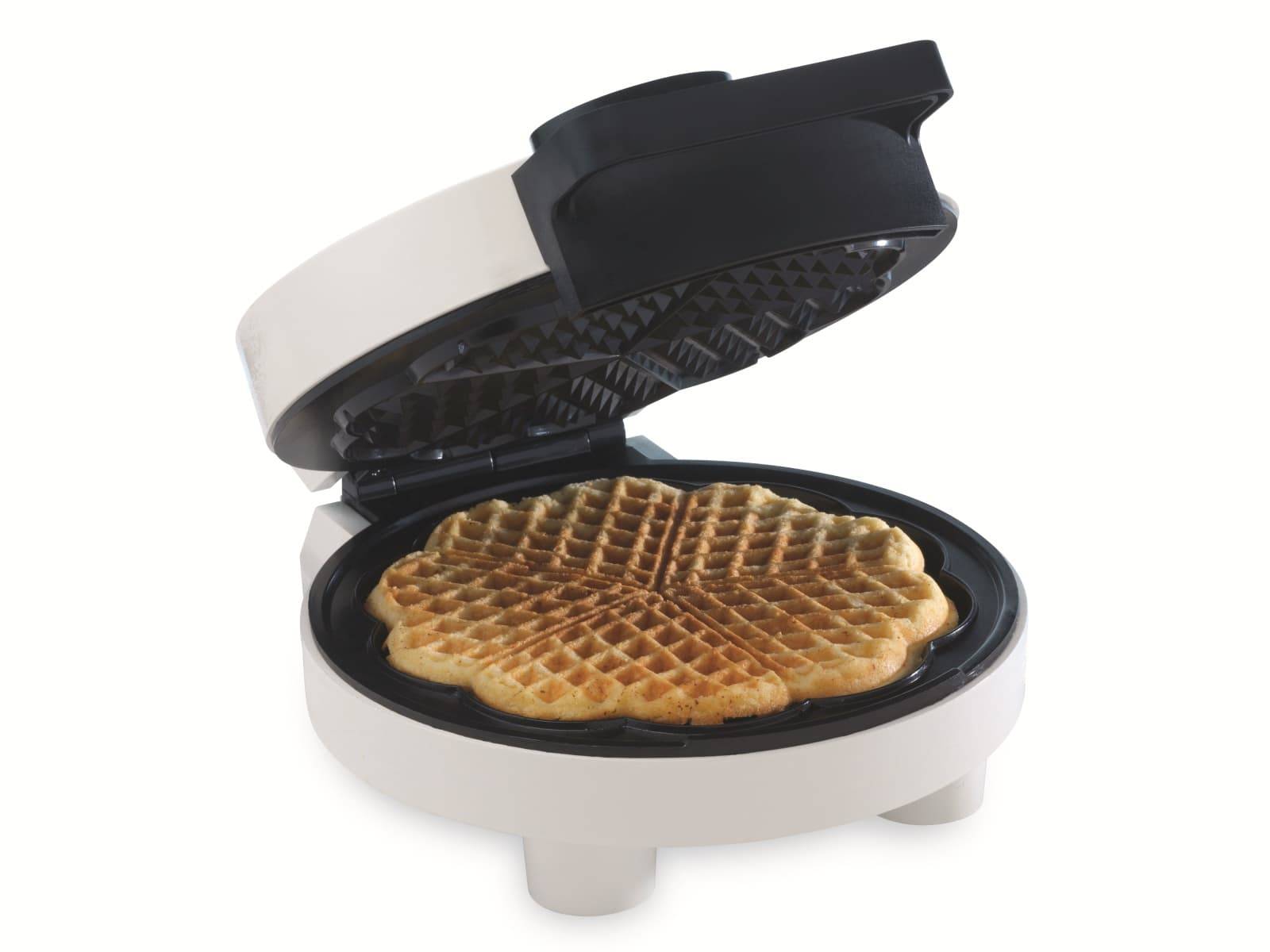 Gaufrier 1000W pour 5 Gaufres en Forme de Cœur avec Thermostat Réglable-0