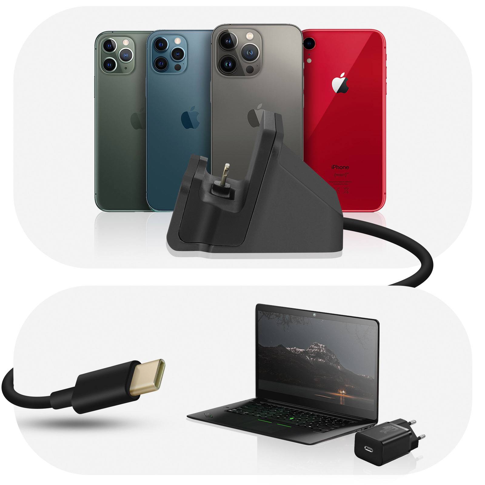 Dock de Charge Connecteur Lightning Charge Rapide et Synchronisation-2