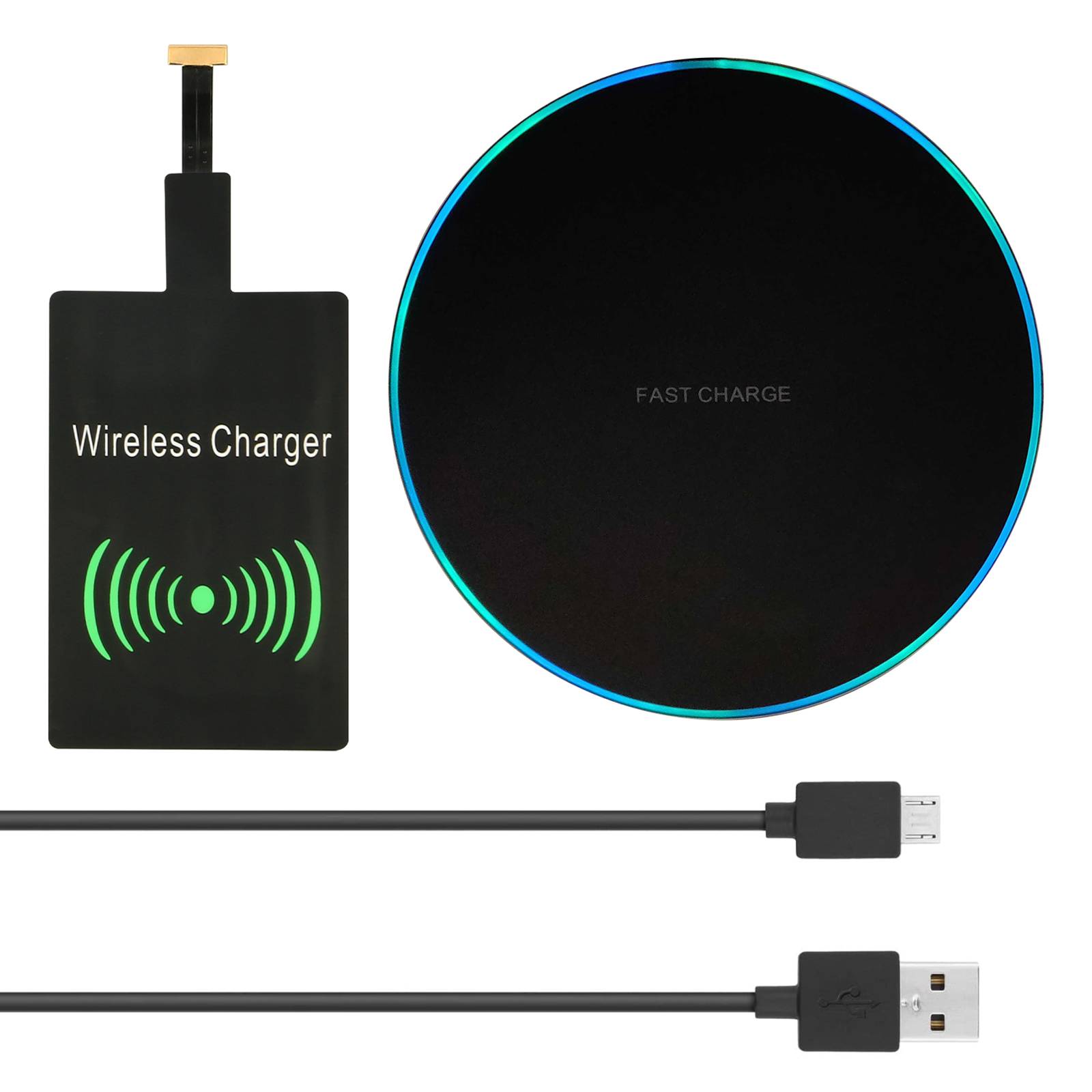 Pack Chargeur Qi et Nappe de Transformation Micro-USB Charge Sans Fil-1