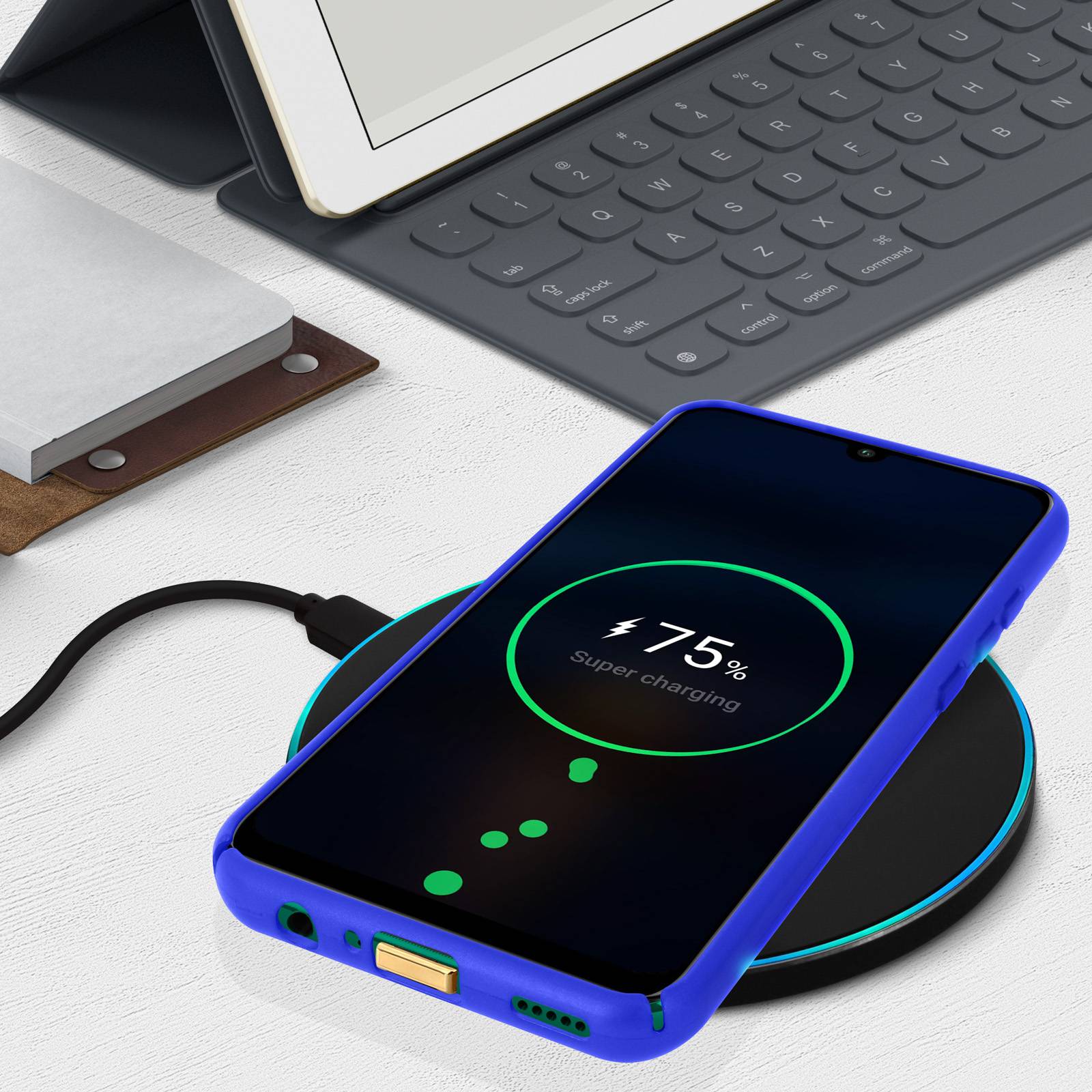 Pack Chargeur Qi et Nappe de Transformation Micro-USB Charge Sans Fil-3