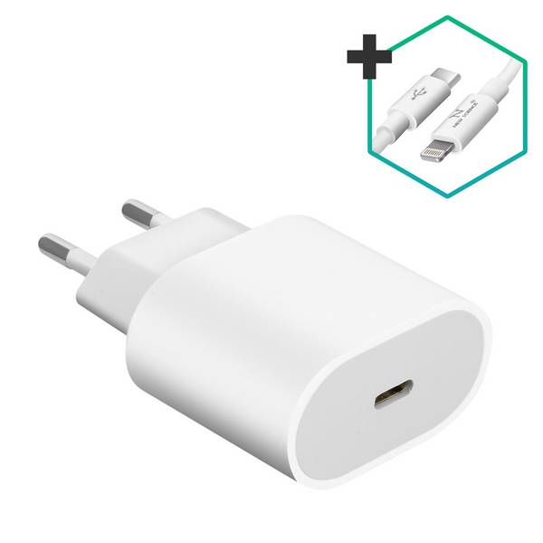 Chargeur pour iPhone / iPad USB-C 20W avec Câble Lightning Power Delivery