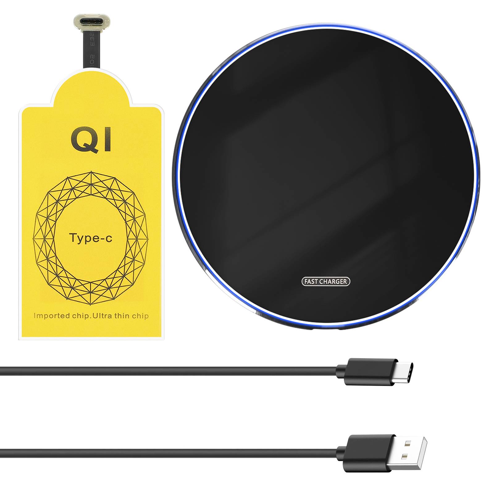 Pack Chargeur Qi et Nappe de Transformation USB Type C Charge Sans Fil-1
