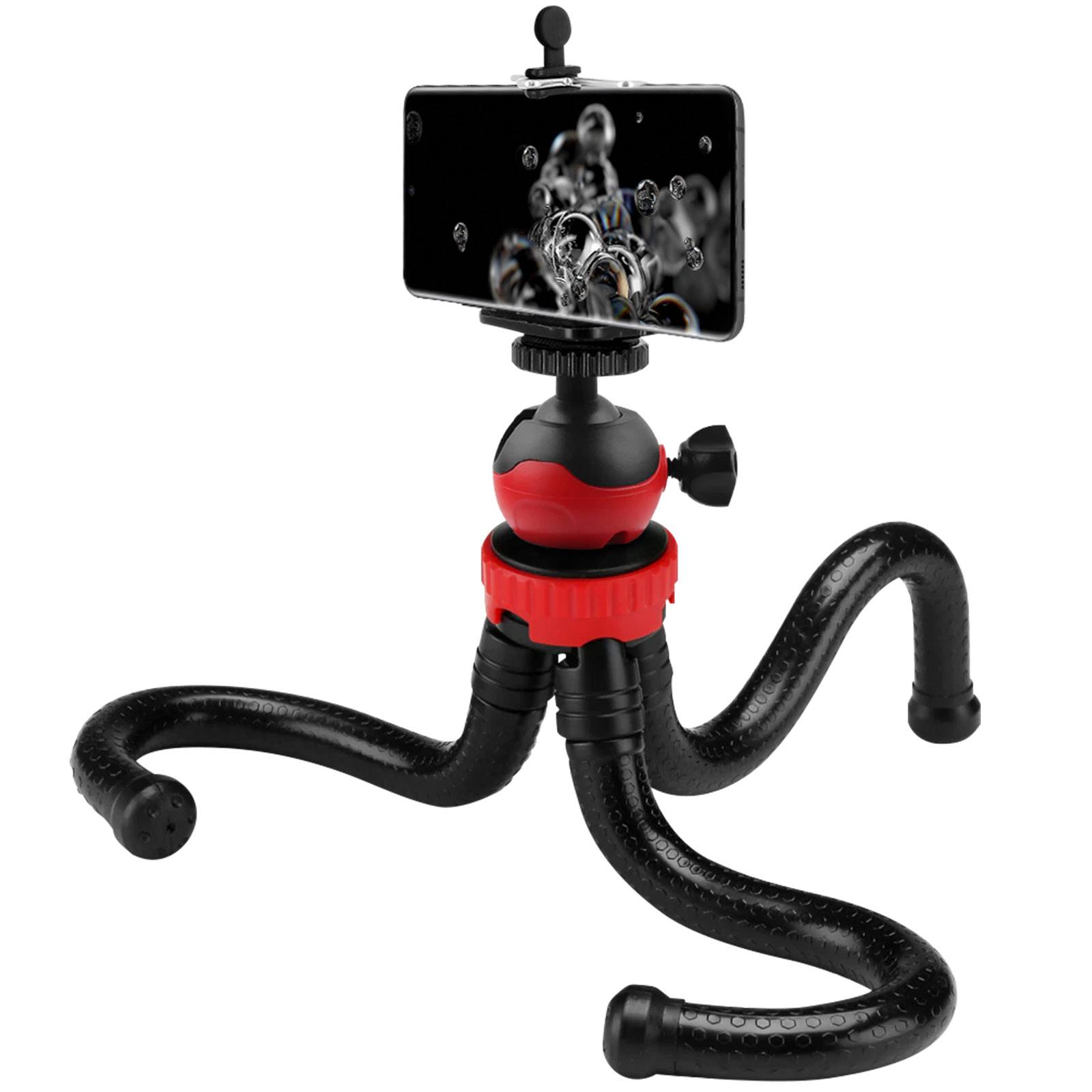 Support Octopus Téléphone / GoPro Flexible Rotatif 360° Mode perche et trépied-0