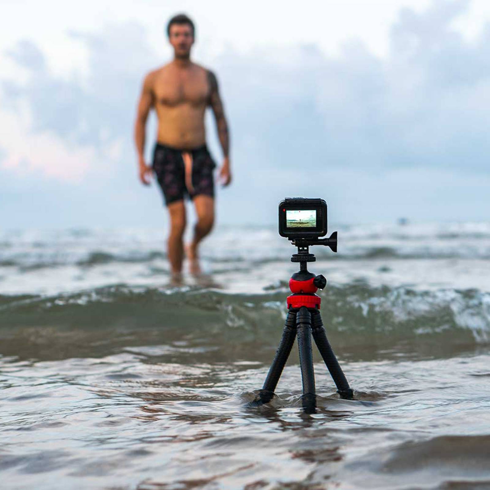 Support Octopus Téléphone / GoPro Flexible Rotatif 360° Mode perche et trépied-2