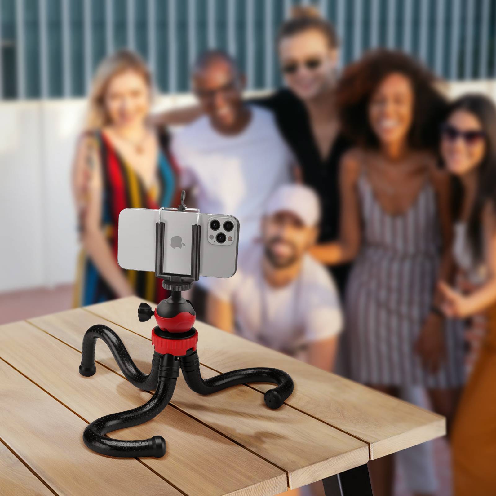 Support Octopus Téléphone / GoPro Flexible Rotatif 360° Mode perche et trépied-3