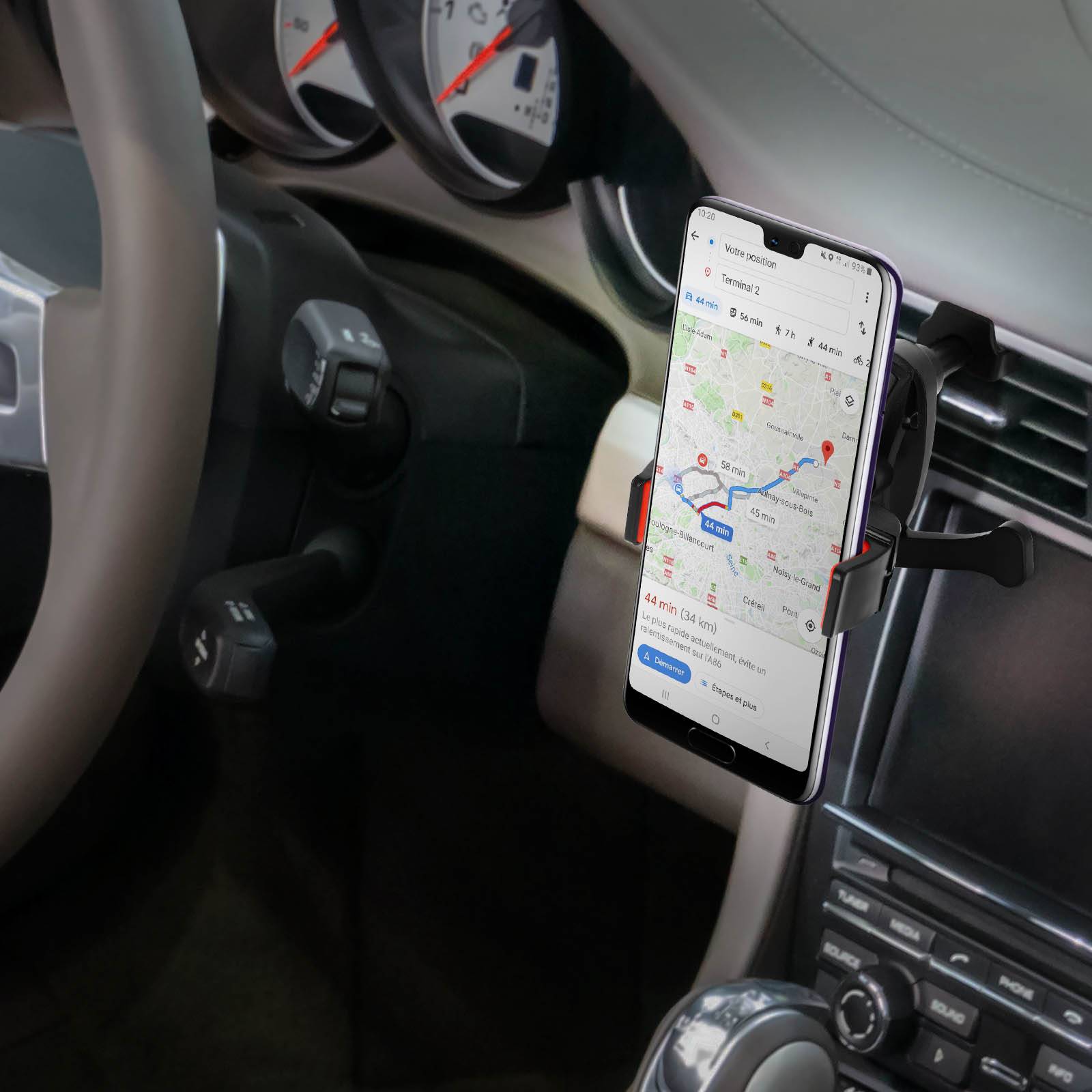 Support voiture rotatif 360° pour Smarttphone - grille d'aération-2