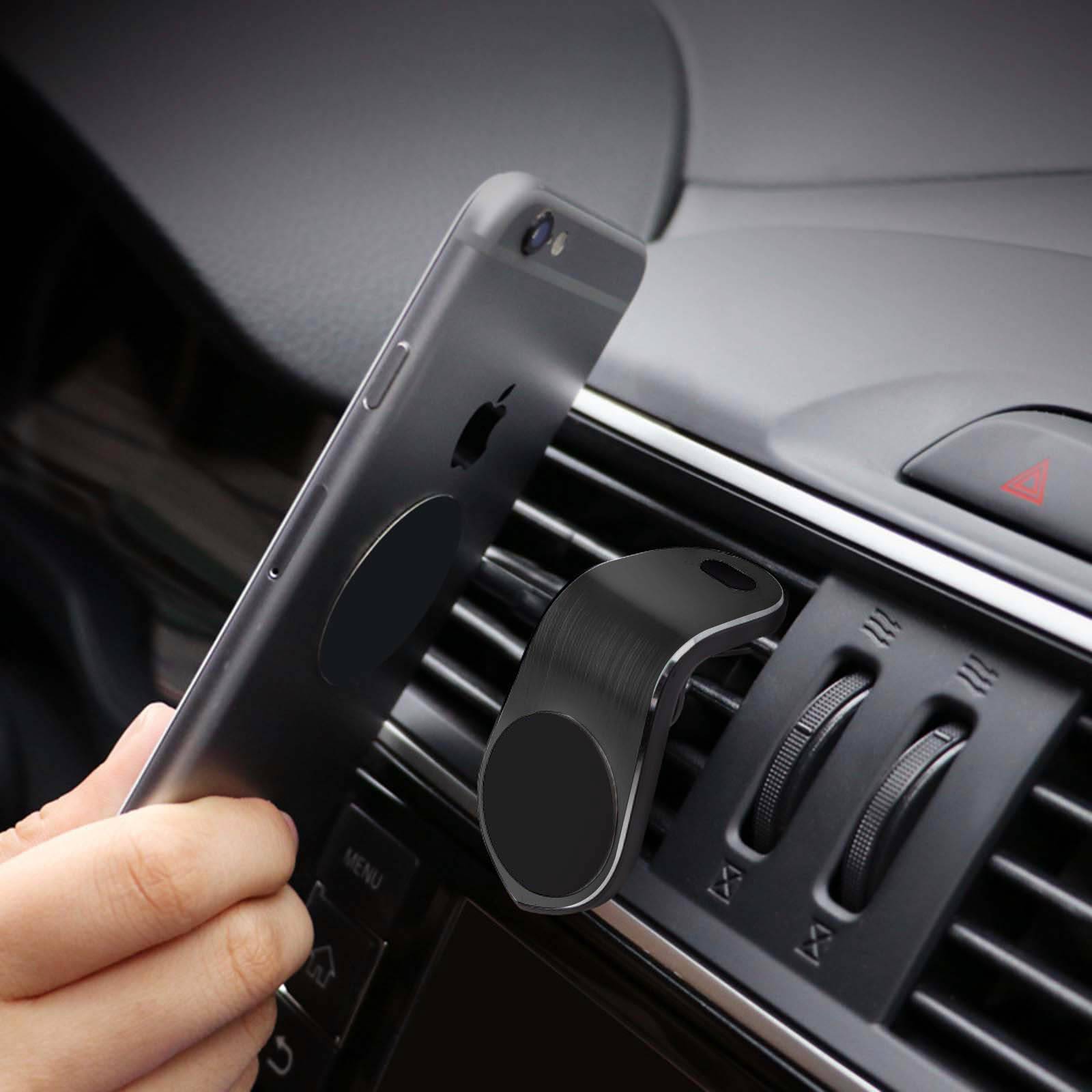 Support Voiture Magnétique Fixation Grille D'Aération Rotatif 360° - Argent-4