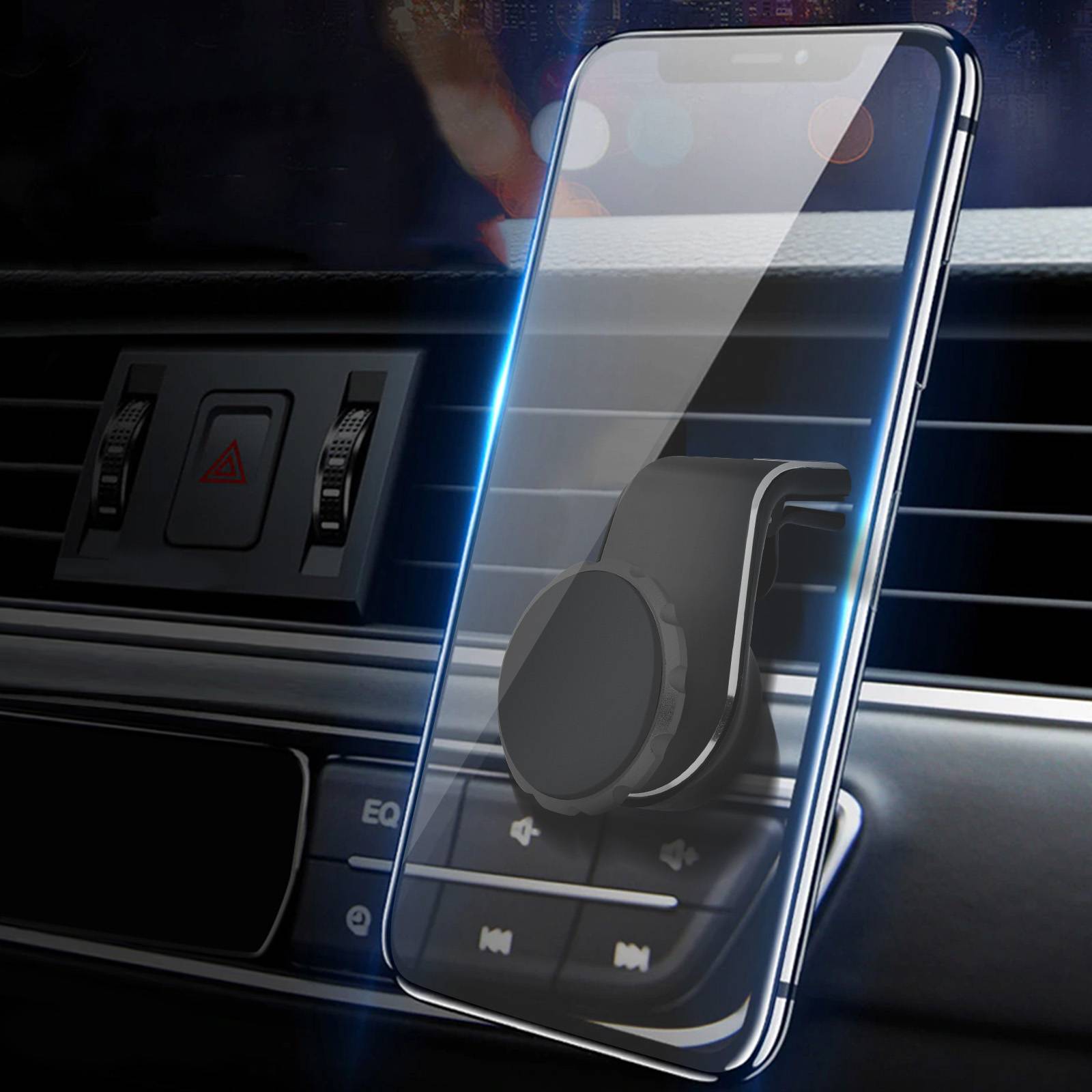 Support Voiture Smartphone Système aimanté Fixation grille d'aération-2