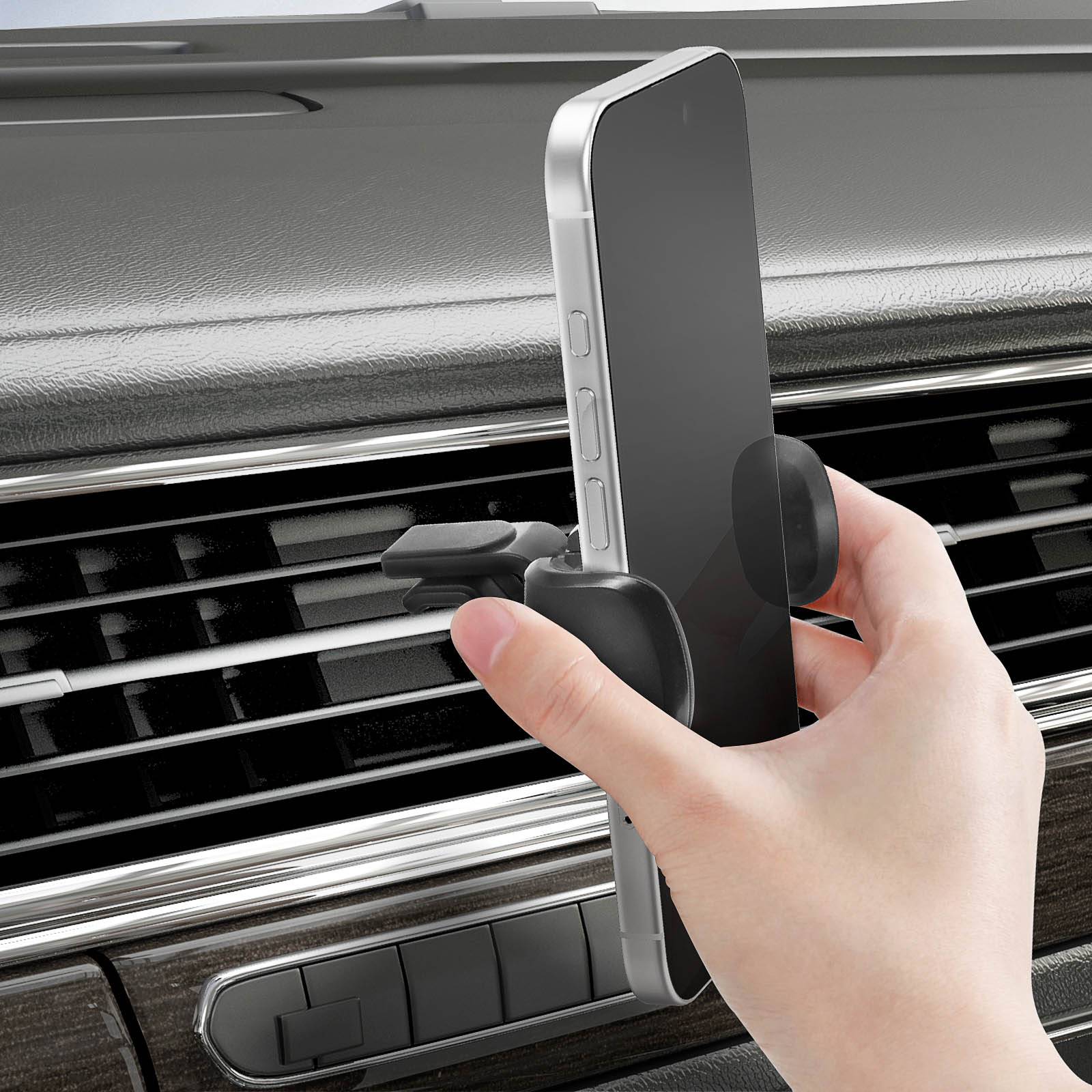 Support Voiture Smartphone Fixation Grille D'Aération Rotatif 360°-3