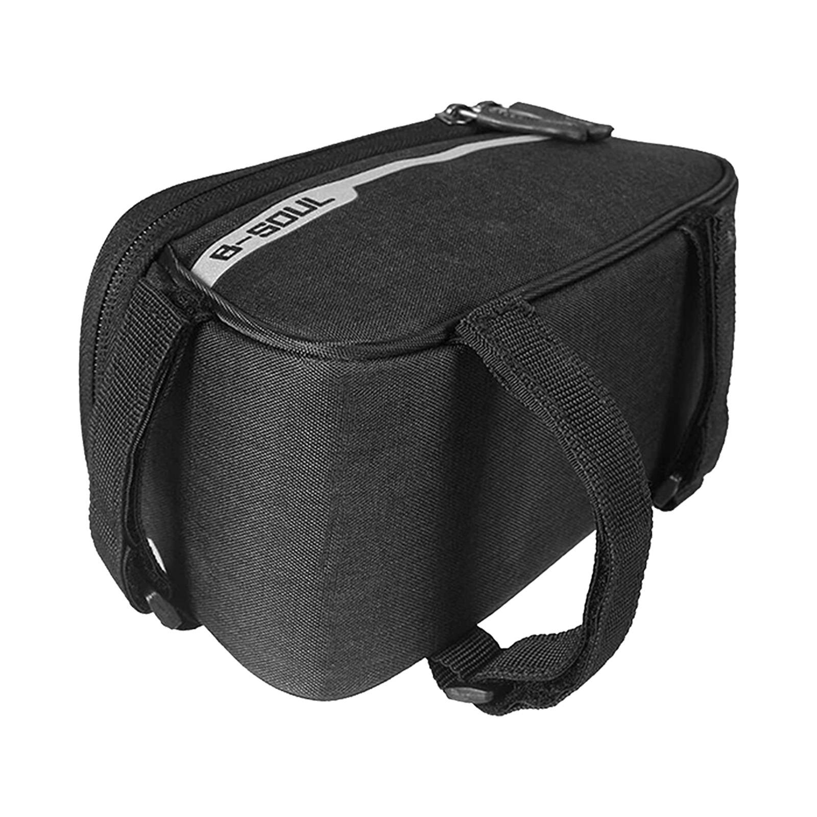 Sacoche Vélo pour Téléphone Étanche Espace de Rangement Fixation Arceau Guidon-3