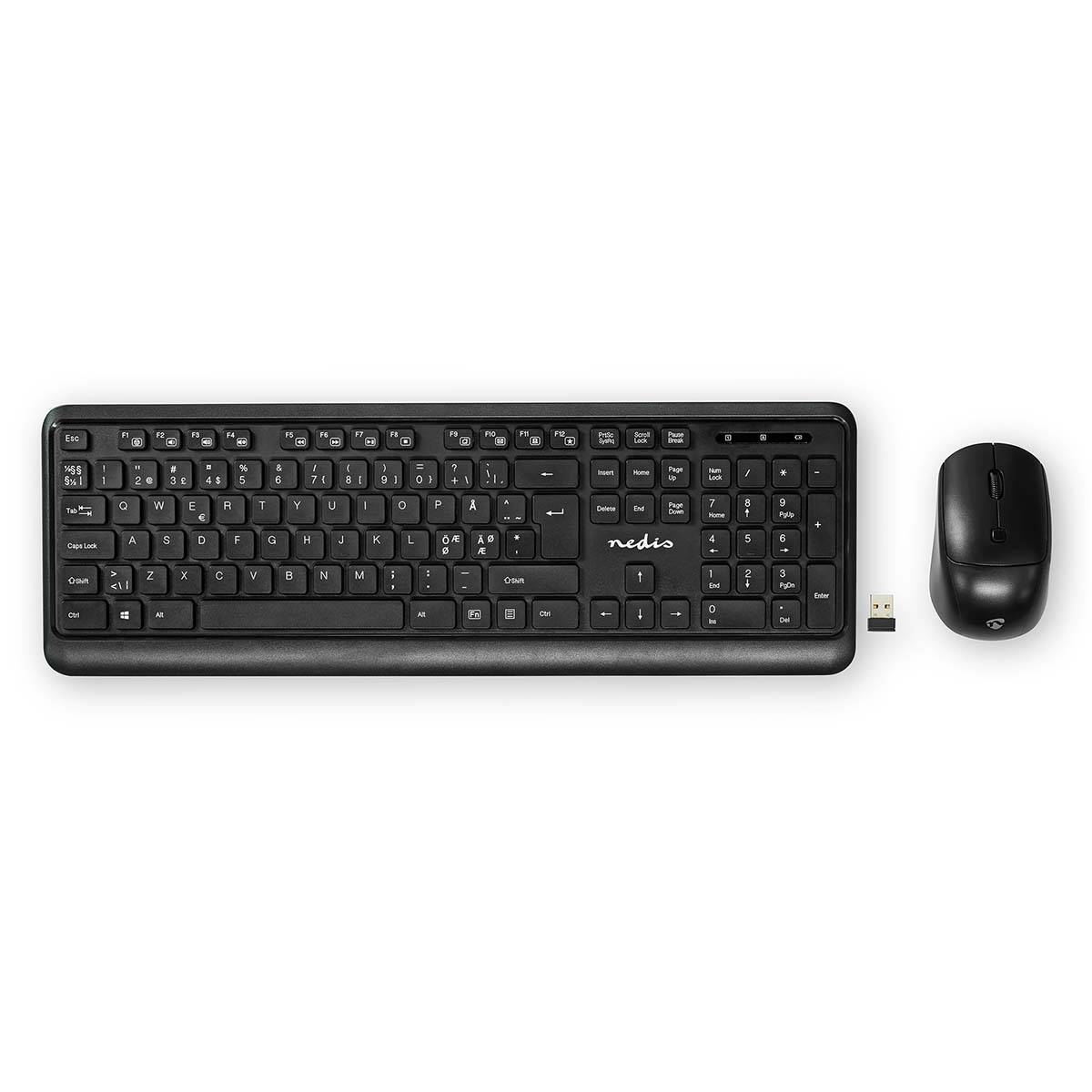 Pack Clavier Sans Fil QWERTY Hollandais avec Souris Sans Fil et Nano-Récepteur USB-0