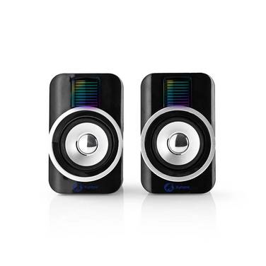Haut-parleur Gaming Stéréo 2.0 USB 30W RGB Compact