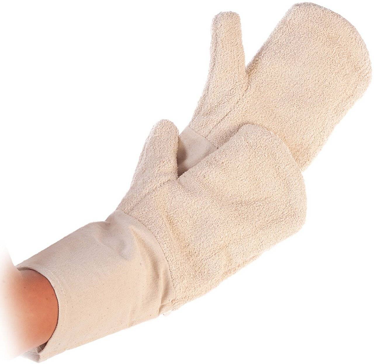 Hygostar Gant de four, moufle longue 20 cm manchette, coton, la paire-0