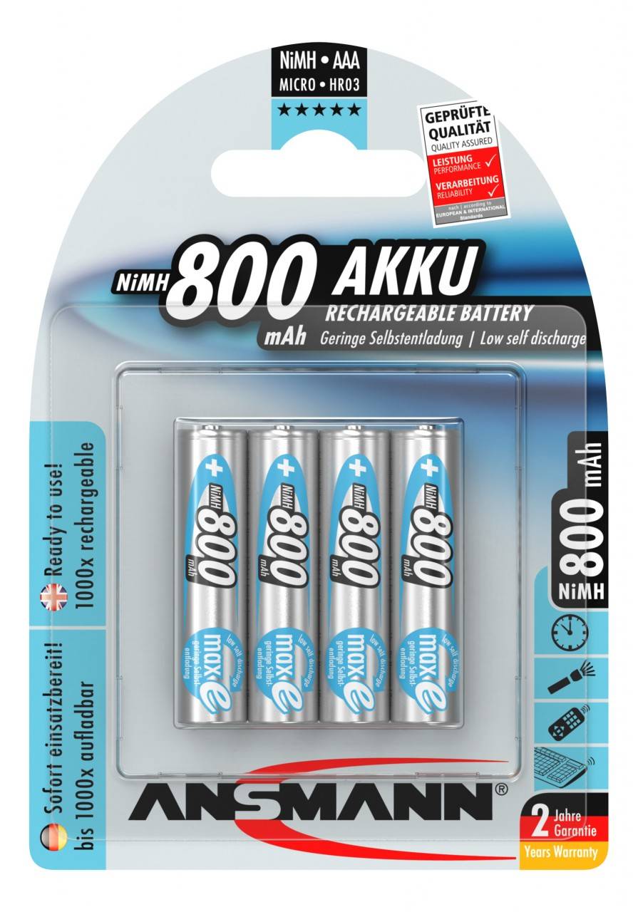 Ansmann maxE Micro AAA rechargeable dans 4 ampoules-0