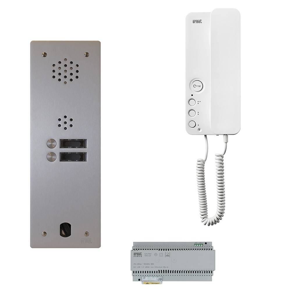 Kit interphone 1 rangée avec 2 combinés URMET Collectif - KA83-102-0