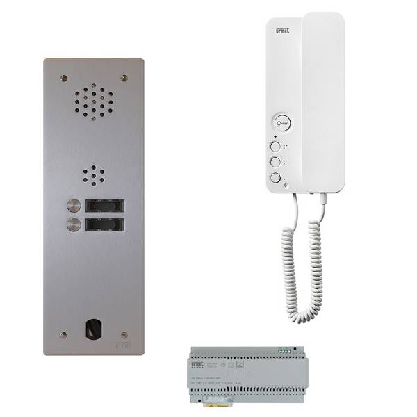 Kit interphone 1 rangée avec 2 combinés URMET Collectif - KA83-102