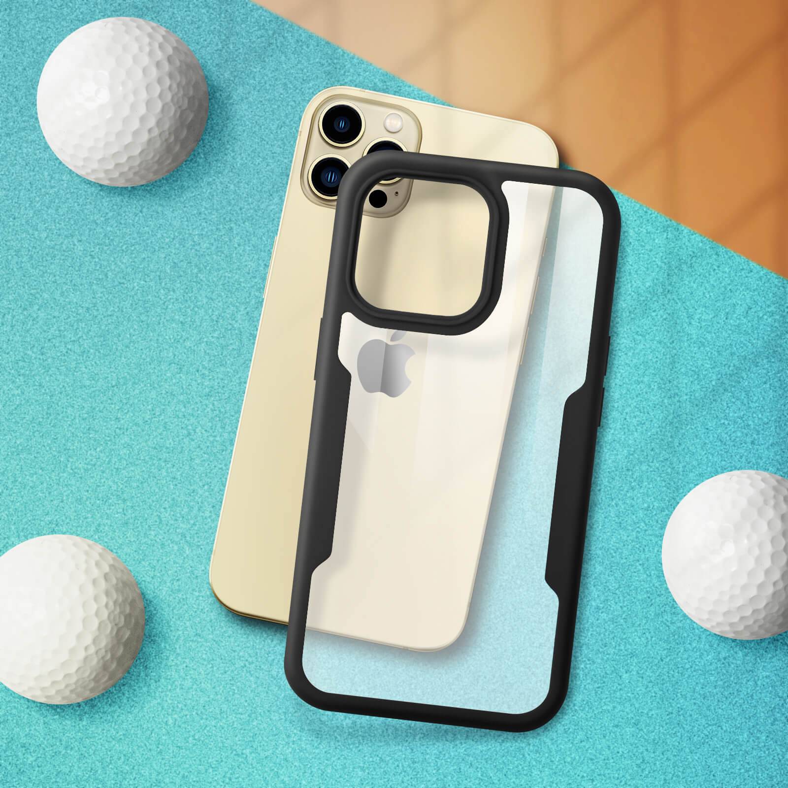Coque pour iPhone 13 Pro Dos Plexiglas Avant Polymère Coins Renforcés-2