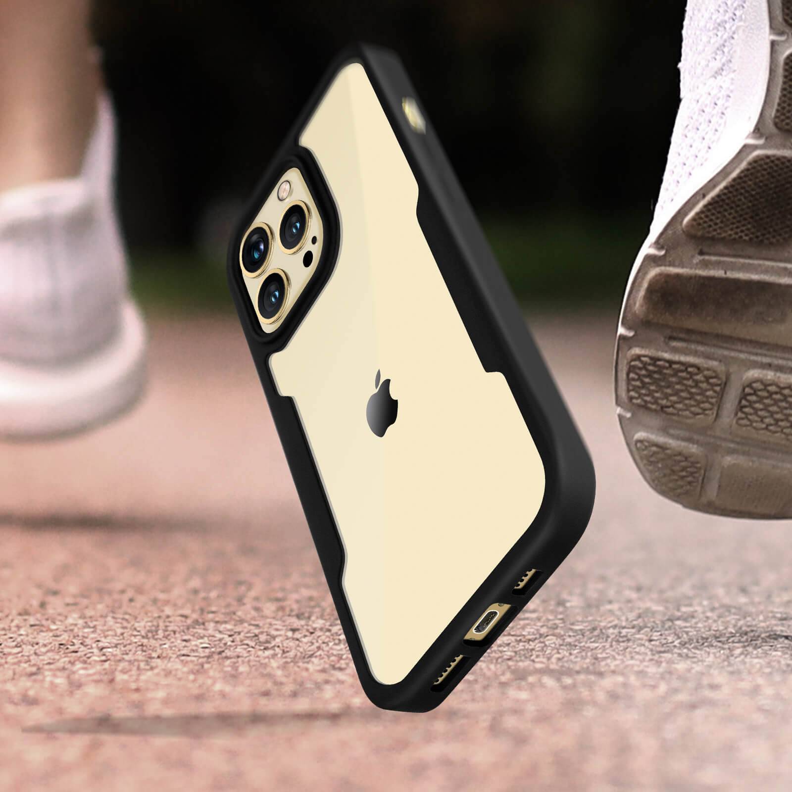 Coque pour iPhone 13 Pro Dos Plexiglas Avant Polymère Coins Renforcés-3