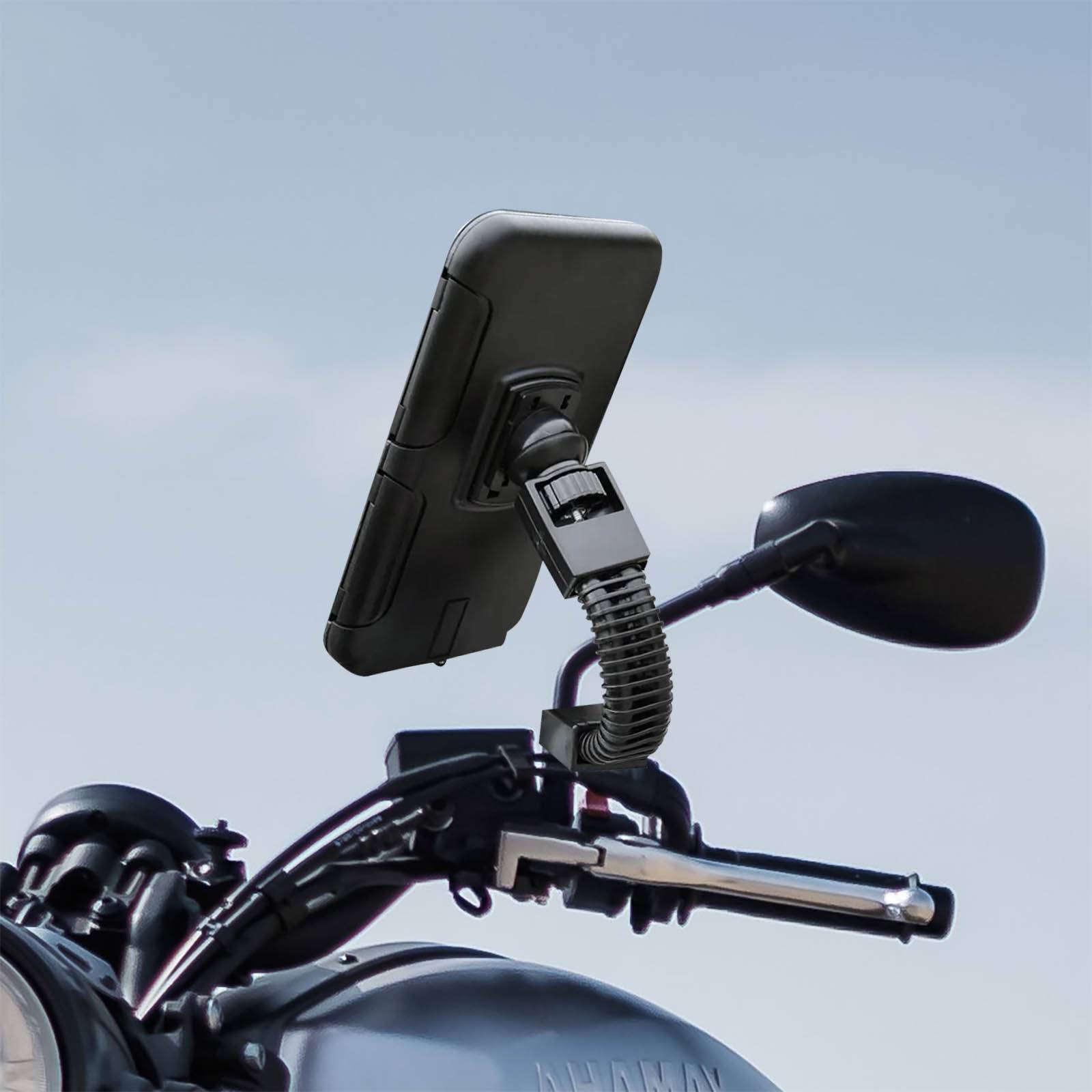 Support Rétroviseur pour Téléphone, Étanche avec Réglage Multi Angles-2