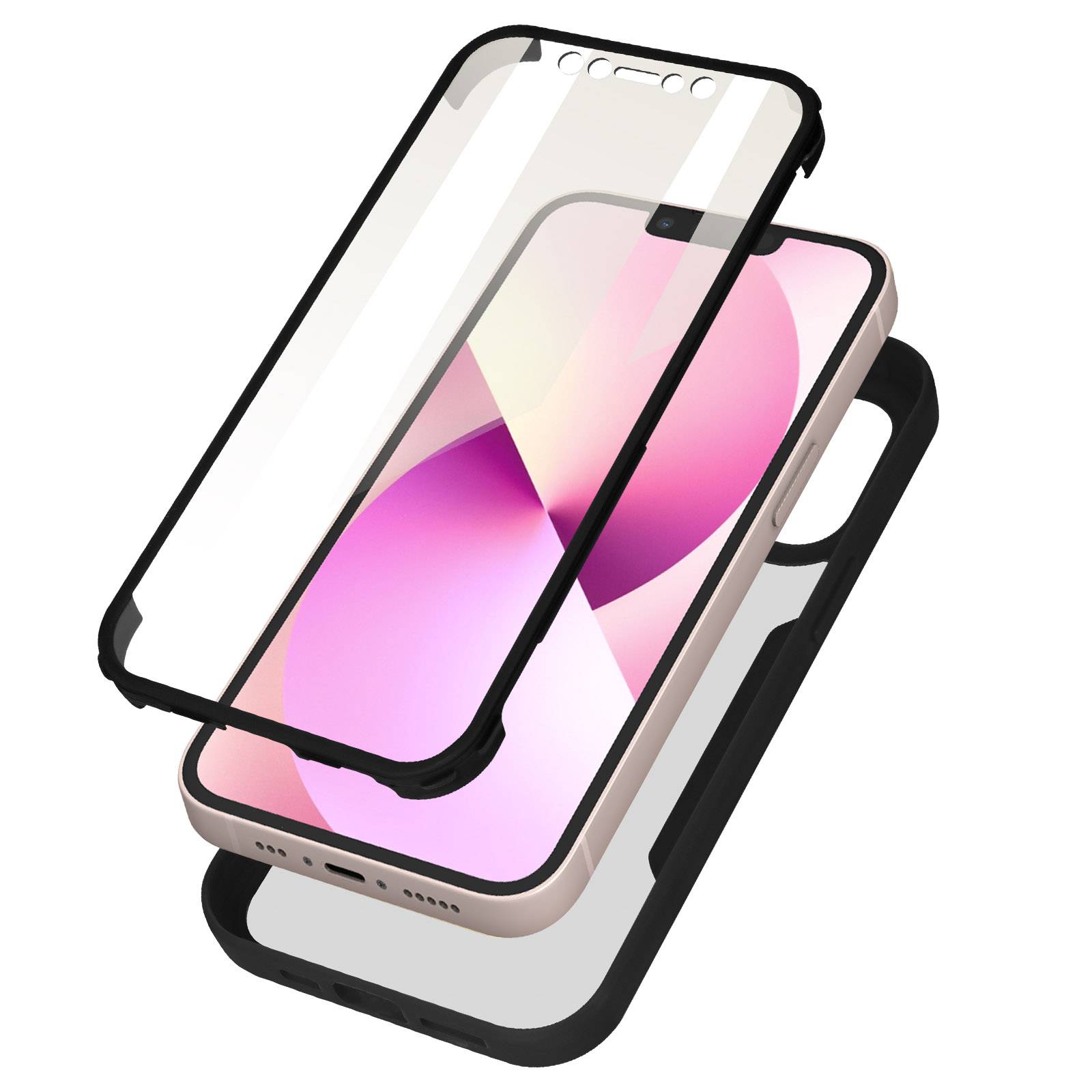 Coque pour iPhone 13 Dos Plexiglas Avant Polymère Coins Renforcés-0