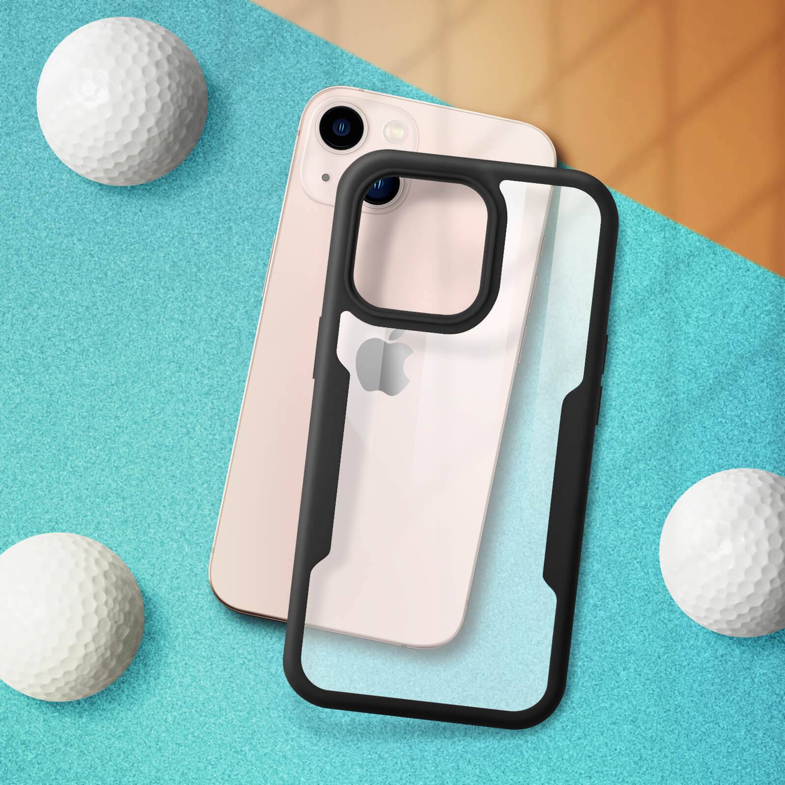 Coque pour iPhone 13 Dos Plexiglas Avant Polymère Coins Renforcés-2