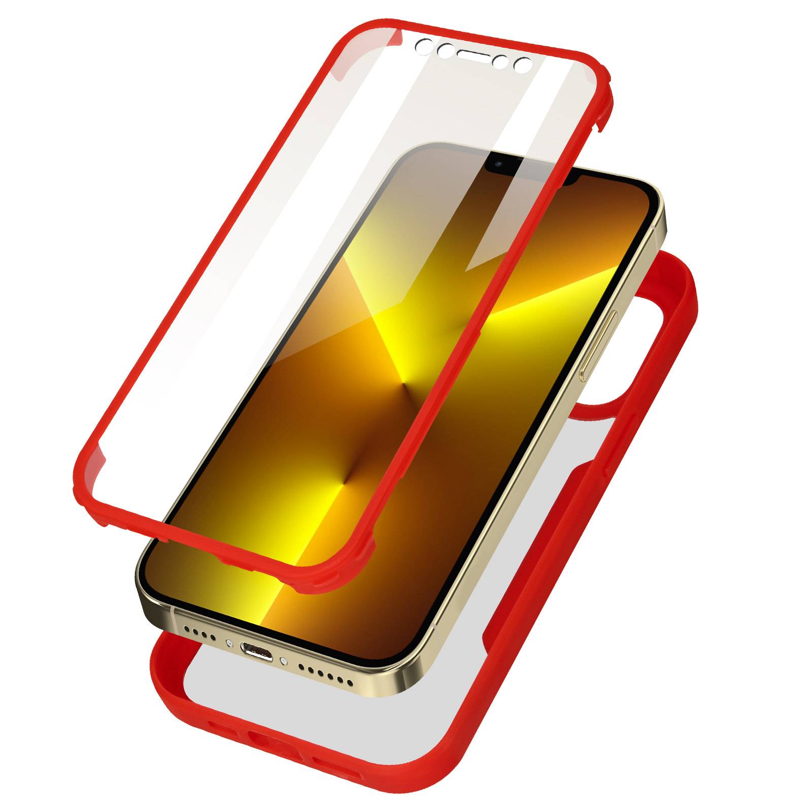 Coque pour iPhone 13 Pro Max Dos Plexiglas Avant Polymère Coin Renforcé Contour-0