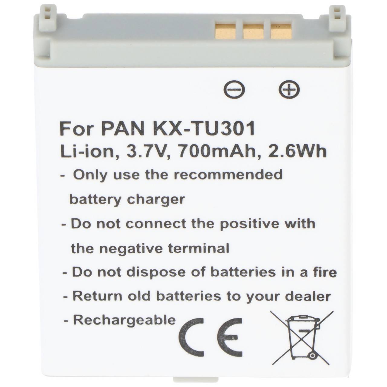 CGA-LB102, KX-TU301, KX-TU321, KX-TU325, KX-TU328, pile de réplique de AccuCell-0