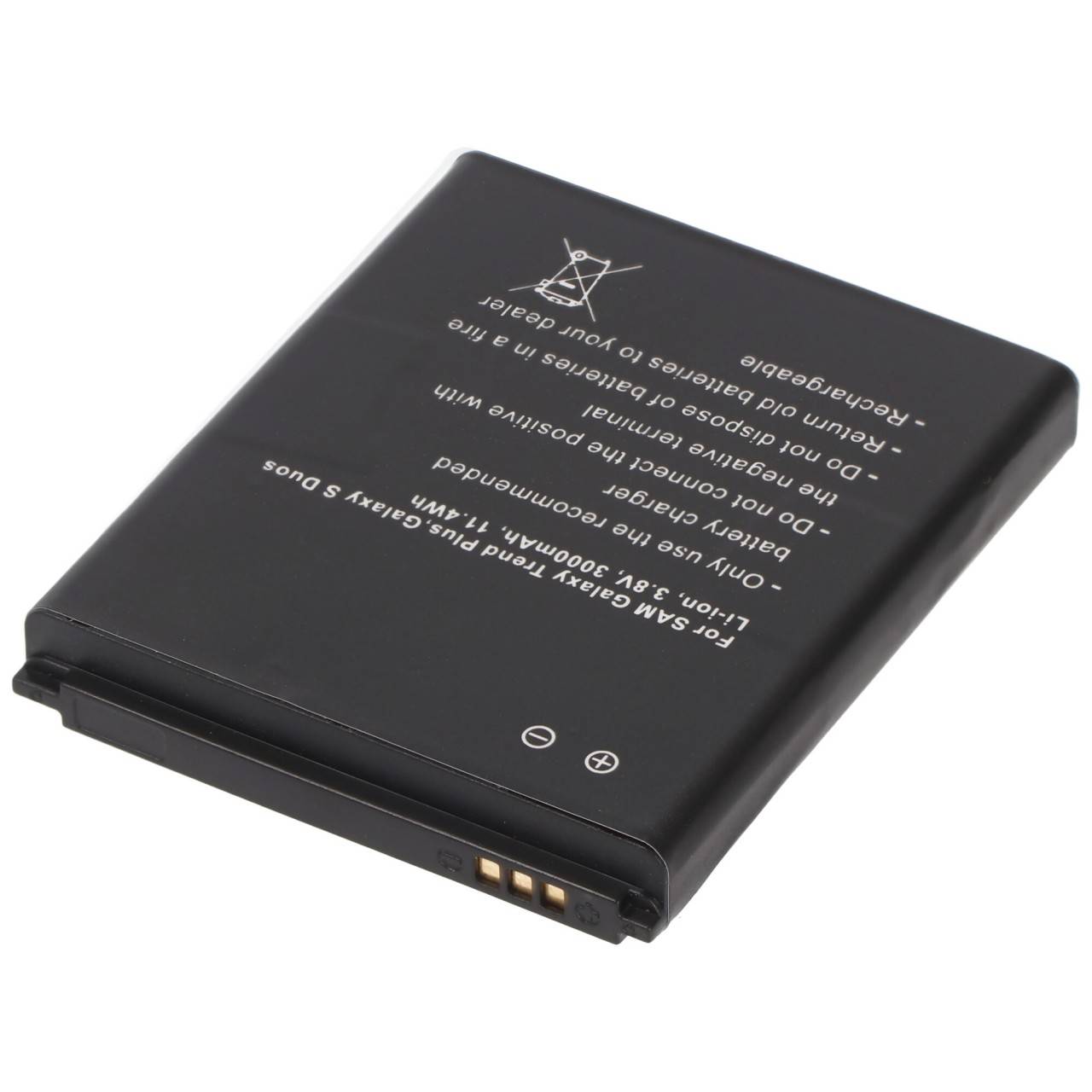Batterie pour Samsung Galaxy ACE 2, GT-I8160 batterie 3000mAh seulement avec cache supplémentaire en blanc et bleu foncé-0